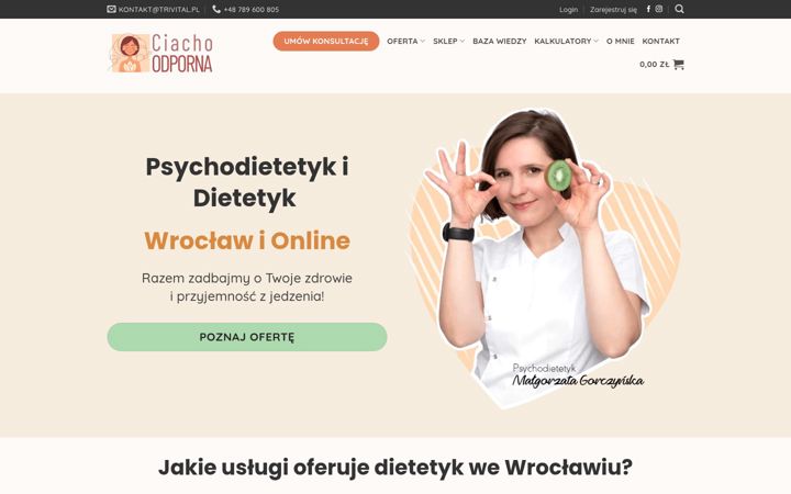 Screenshot von ciachoodporna.pl