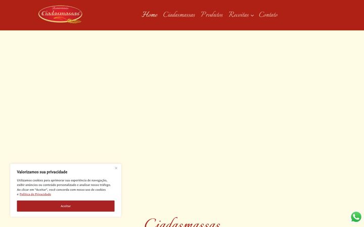 Екранна снимка на ciadasmassas.com.br
