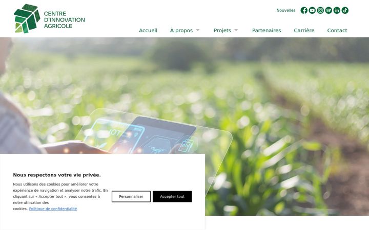Captura de pantalla de ciagricole.ca
