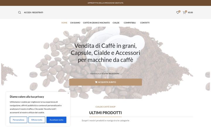 Skjámynd af cialdecaffeshop.it