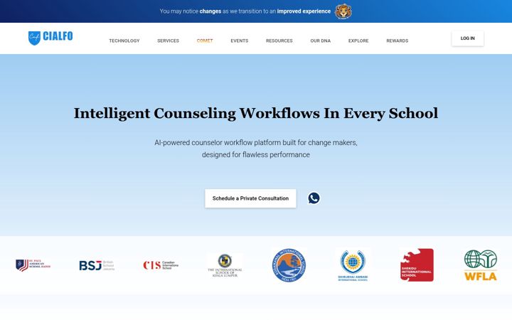 Screenshot of cialfo.cn