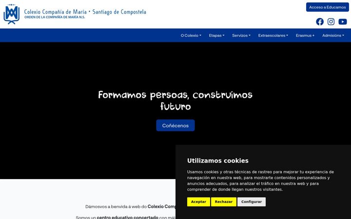 Snímek obrazovky ciamariasantiago.org