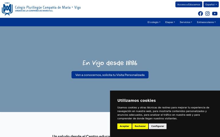Snímek obrazovky ciamariavigo.org