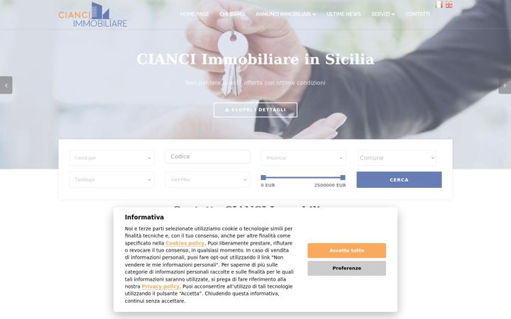 Képernyőkép: ciancimmobiliare.it