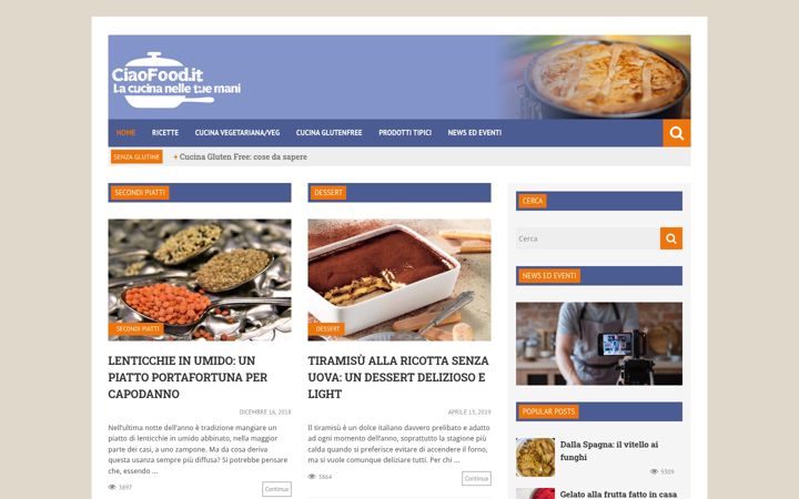 Screenshot of ciaofood.it