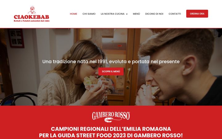 Screenshot of ciaokebab.com