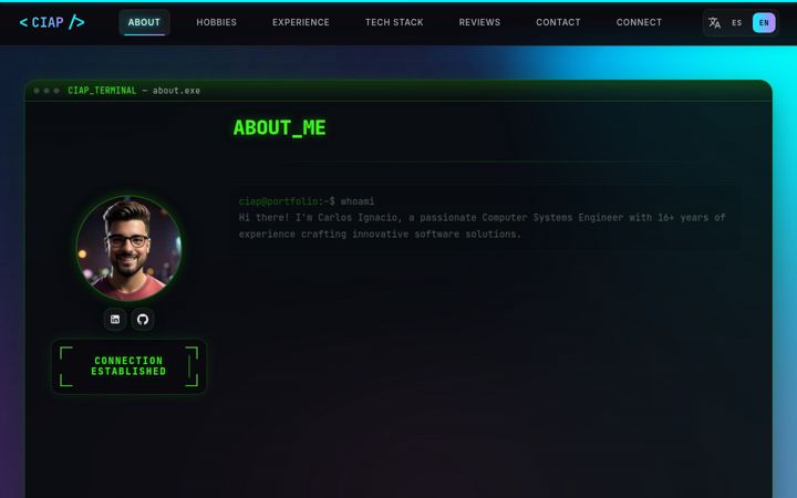 Screenshot of ciap.dev