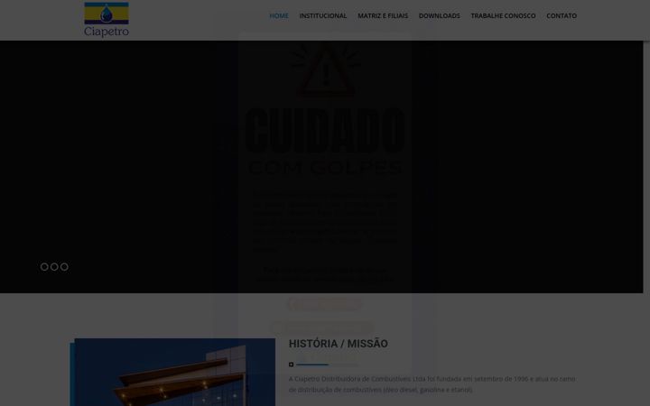 Ekrānuzņēmums no ciapetro.com.br