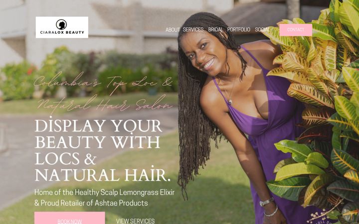 Screenshot of ciaraloxbeauty.com