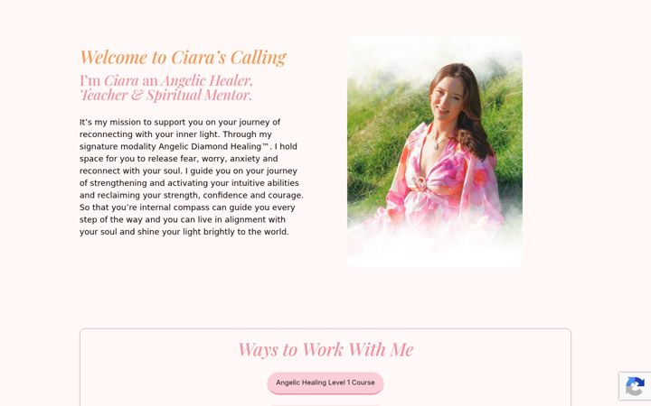 Screenshot of ciarascalling.com