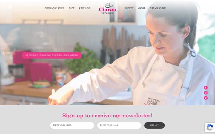 Capture d'écran de ciaraskitchen.ie
