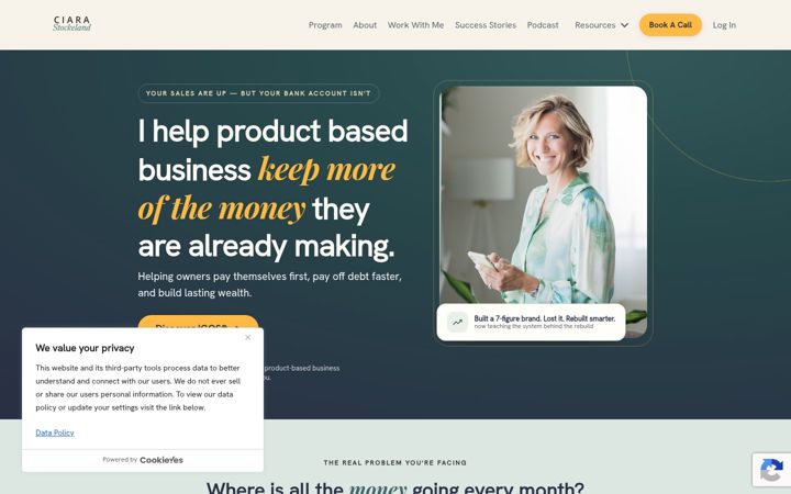 Screenshot of ciarastockeland.com