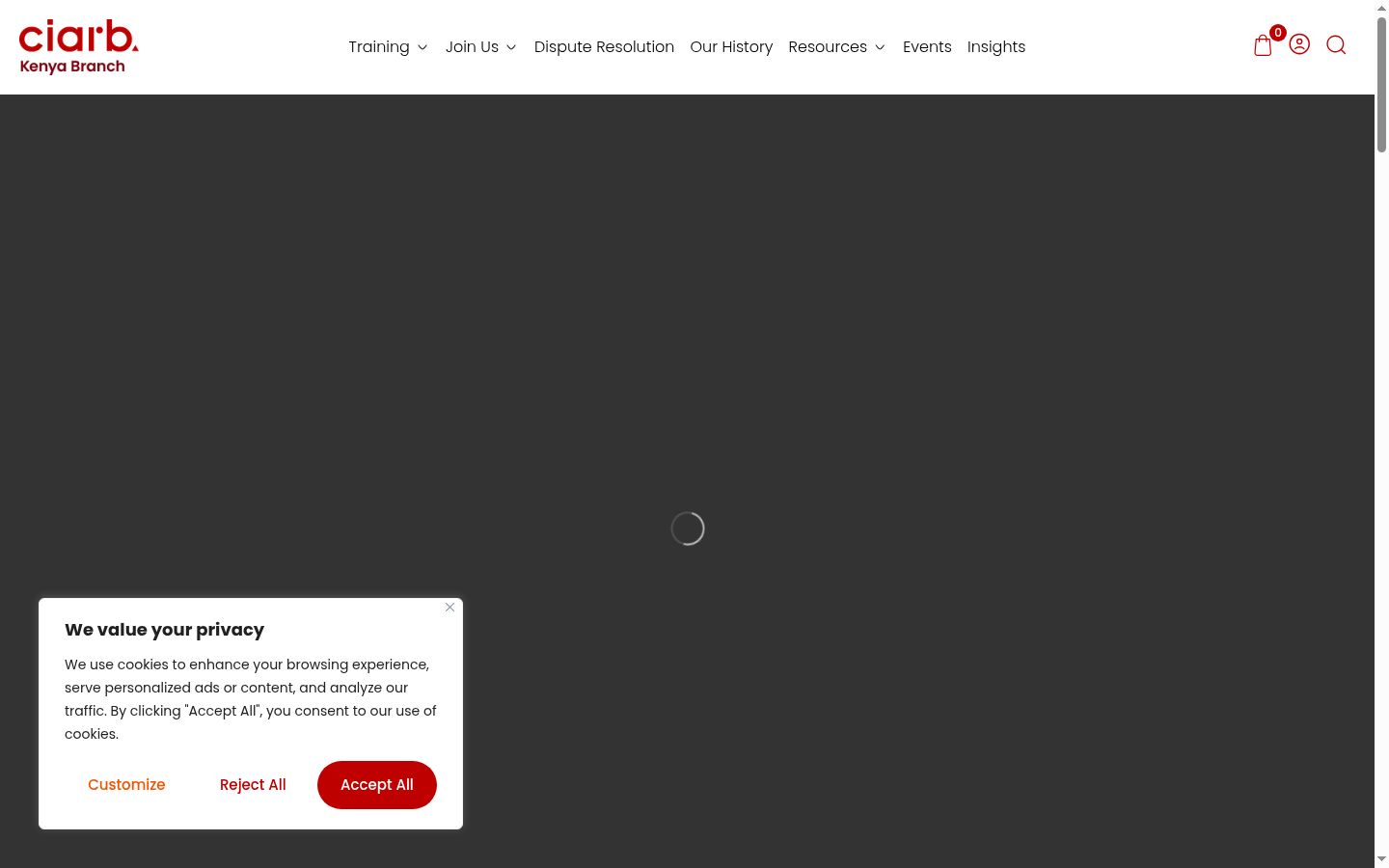 Screenshot des Einwilligungsbanners vor jeglicher Interaktion