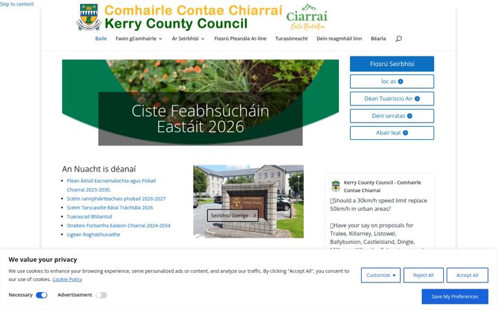 Capture d'écran de ciarrai.ie