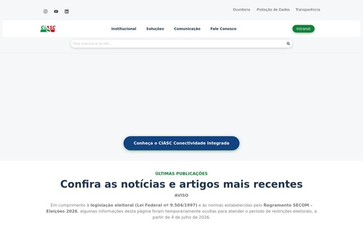 Screenshot of ciasc.sc.gov.br