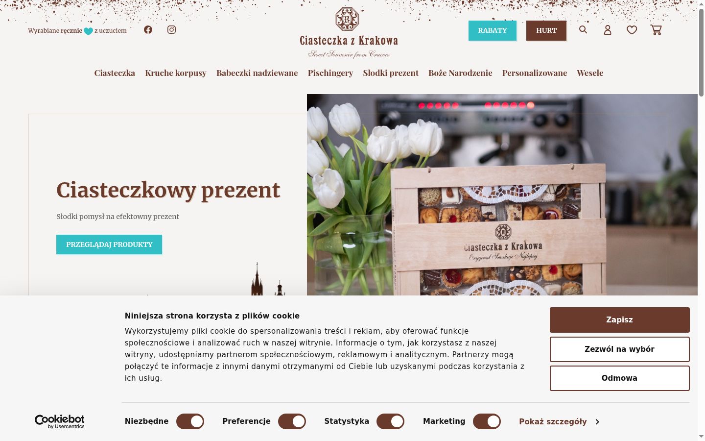 Zrzut ekranu banera zgody wyświetlanego przed jakąkolwiek interakcją