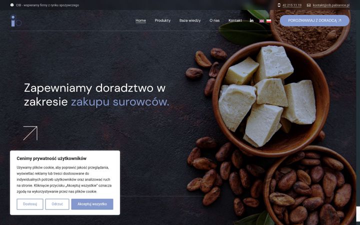 Screenshot stránky cib.pabianice.pl