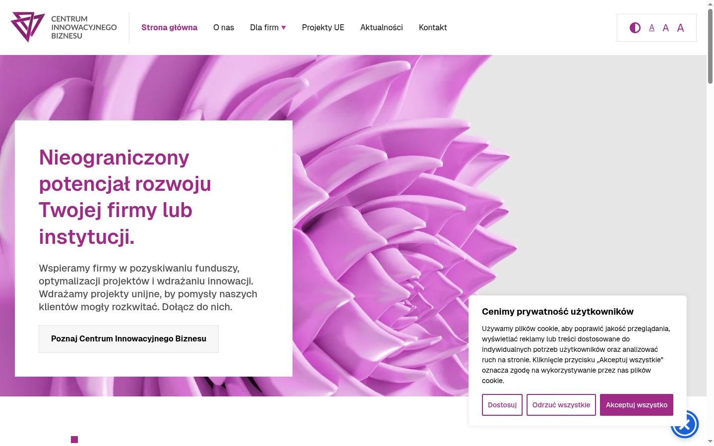 Snímka obrazovky banera súhlasu zobrazeného pred akoukoľvek interakciou