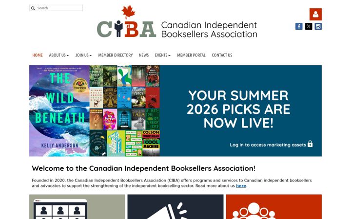 Captura de pantalla de cibabooks.ca