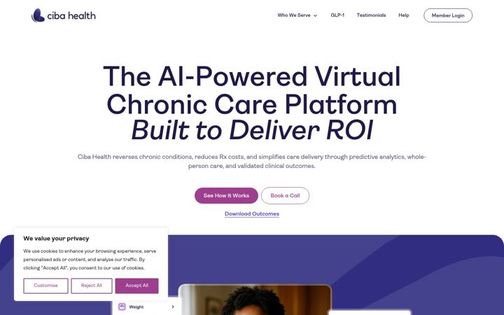 Screenshot of cibahealth.com