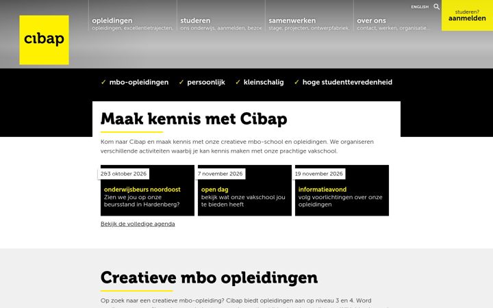 Screenshot of cibap.nl