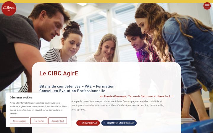 Captura de pantalla de cibc-agire.fr