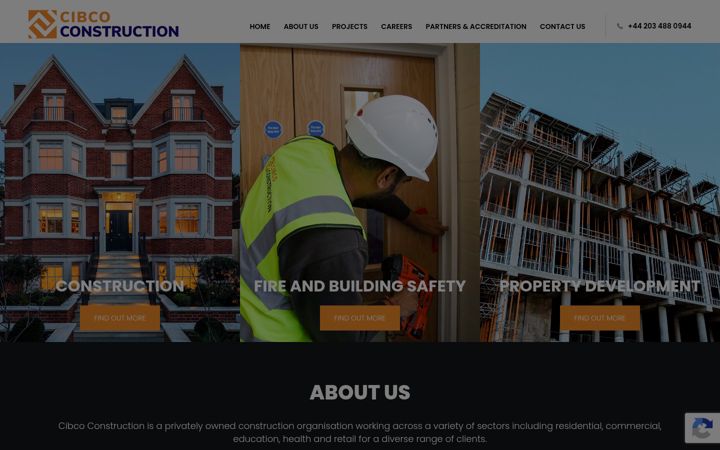 Screenshot of cibcoconstruction.com