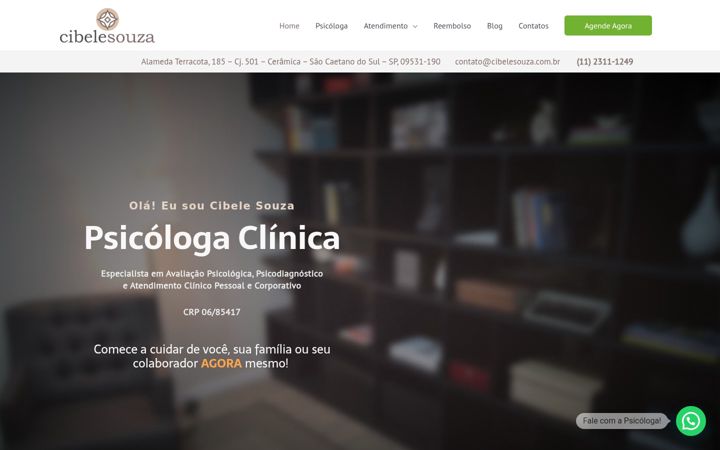 Ekrānuzņēmums no cibelesouza.com.br