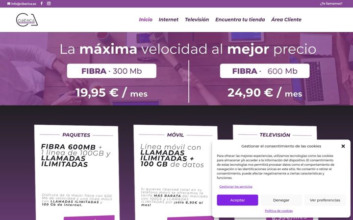 Screenshot di ciberica.es
