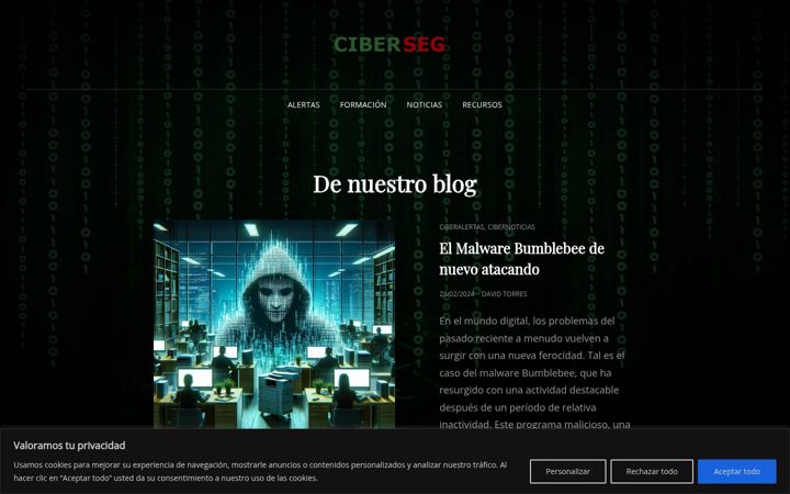 Screenshot di ciberseg.es