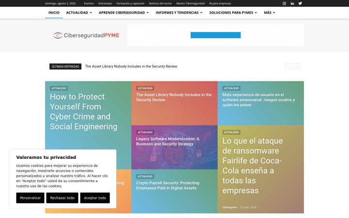 Screenshot di ciberseguridadpyme.es