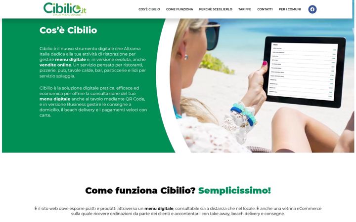 Snímek obrazovky cibilio.it