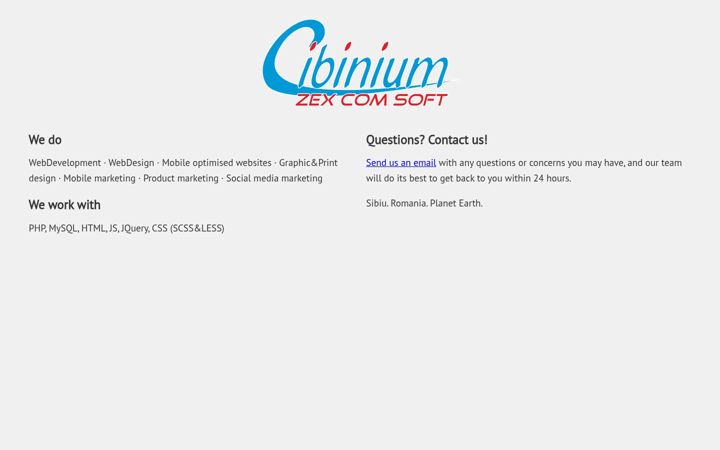 Snímek obrazovky cibiniumsoft.ro