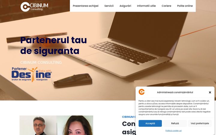 Snímek obrazovky cibinum-consulting.ro