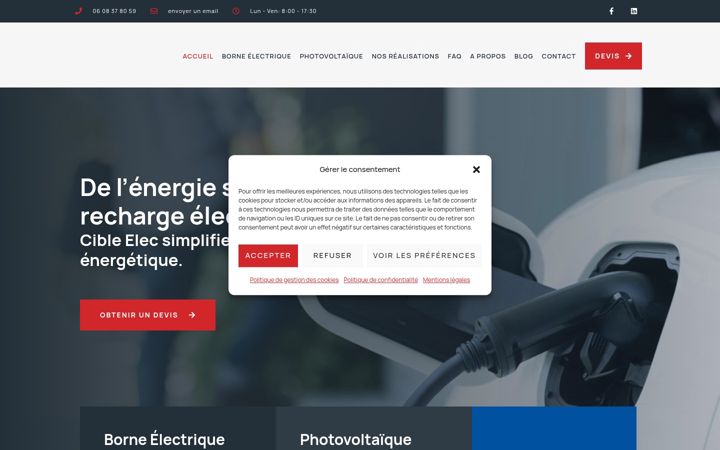 Screenshot of cible-elec.com