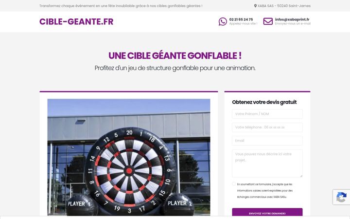 Zrzut ekranu cible-geante.fr