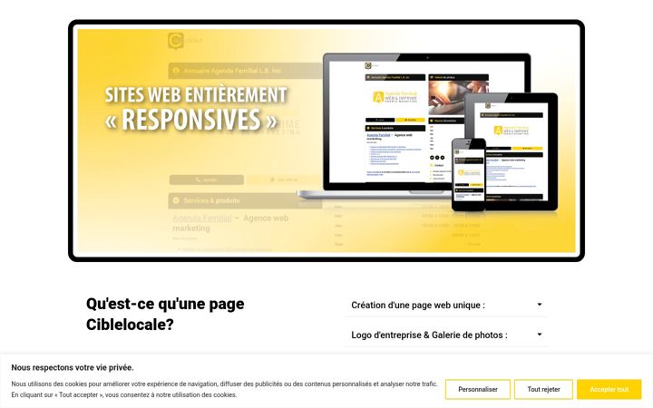 Captura de pantalla de ciblelocale.ca