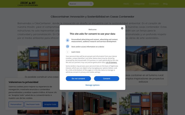 Screenshot of cibocontainer.com