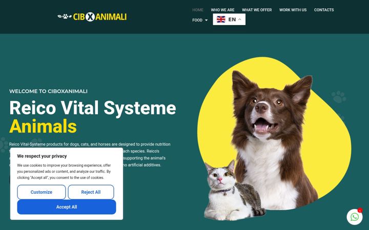 Snímek obrazovky ciboxanimali.it