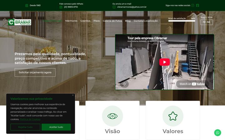 Ekrānuzņēmums no cibramarmores.com.br