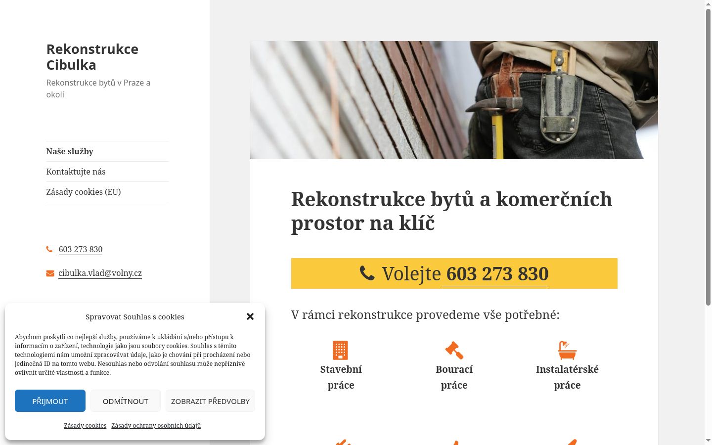 Captura de pantalla del banner de consentimiento mostrado antes de cualquier interacción