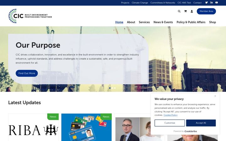 Screenshot von cic.org.uk