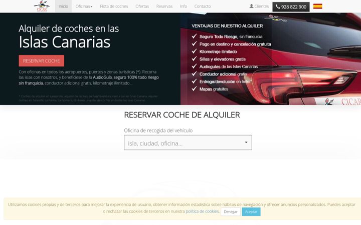 Screenshot of cicar.com