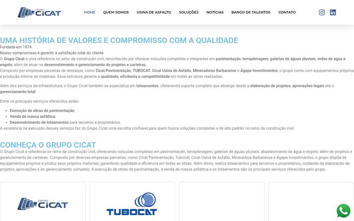 Ekrānuzņēmums no cicat.com.br