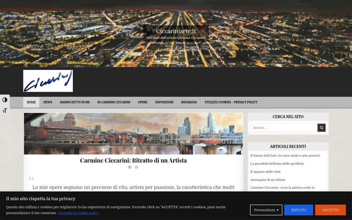 Screenshot of ciccariniarte.it