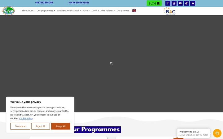 Captură de ecran a cicd-volunteerinafrica.org