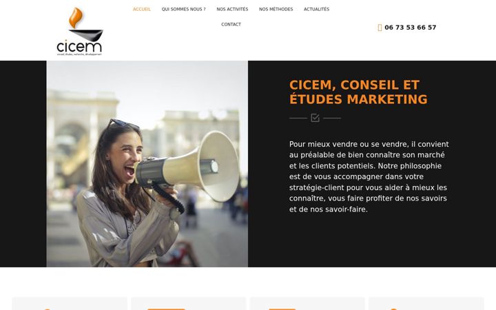 Screenshot van cicem-etudes-marketing.fr