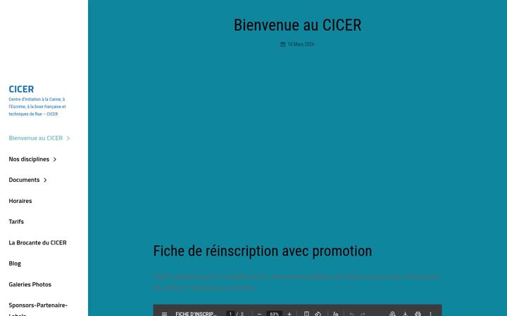 Zrzut ekranu cicer.fr
