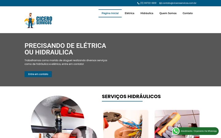 Ekrānuzņēmums no ciceroservicos.com.br