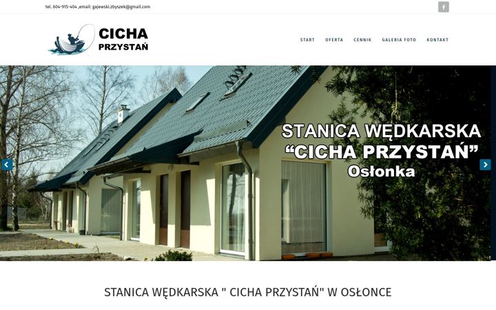 Screenshot stránky cichaprzystan.com.pl